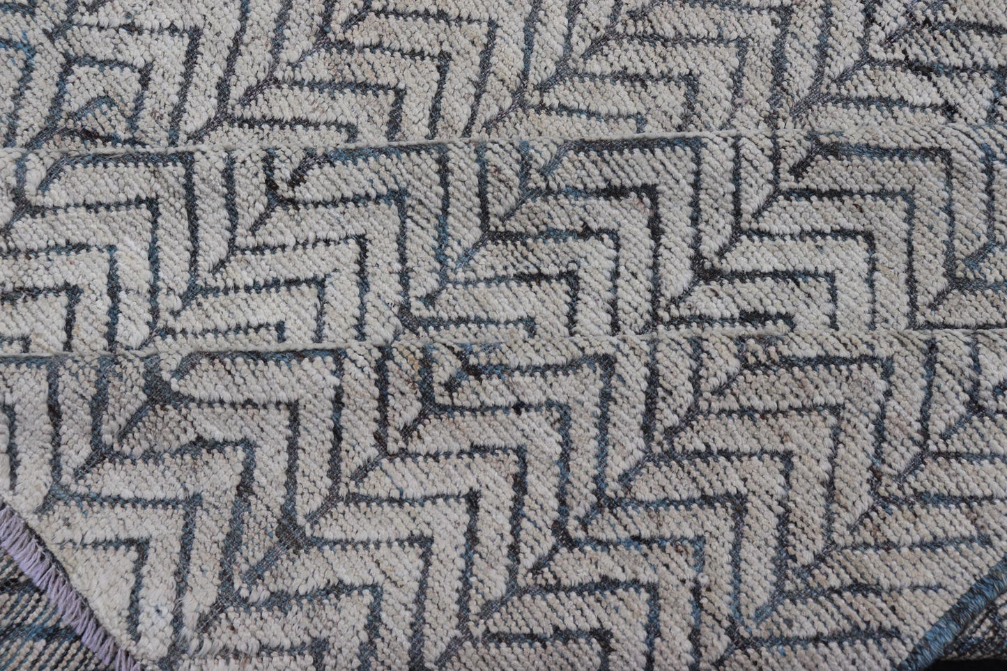 Large Modern Rug in White and Denim Blue for Palace Size Modern Interiors. Very Large Modern Rug in White and Denim Blue for Palace Size Modern Interiors, Keivan Woven Arts/ rug AFG - 41473, country of origin / type: Afghanistan / Modern Casual, c... - Keivan Woven ArtsAFG - 41473 - 19472Rug