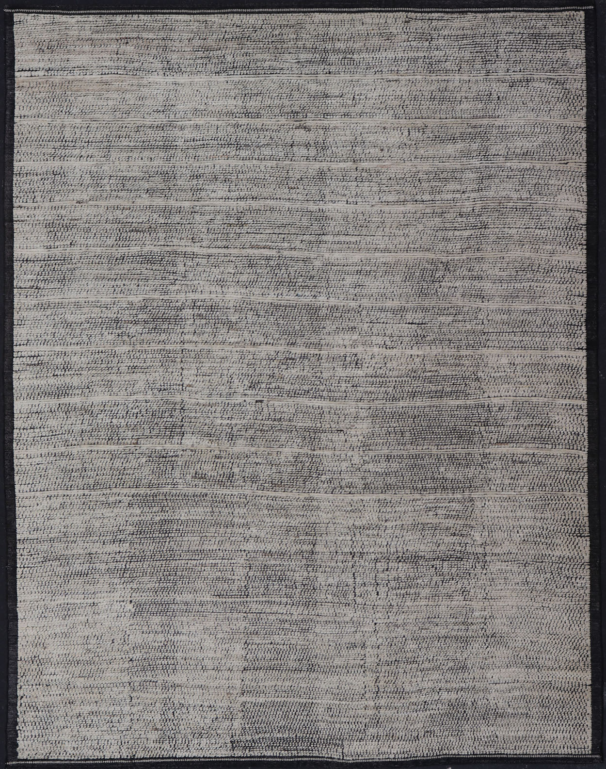 Oversized Afghan Minimalist Modern Casual With Black Background and Ivory Pile This large modern casual rug's field displays a ivory colored pile. Underneath the field shows a black base for a background. These beautiful colors are perfect for ... - Keivan Woven ArtsAFG - 43429 - 20187Rug