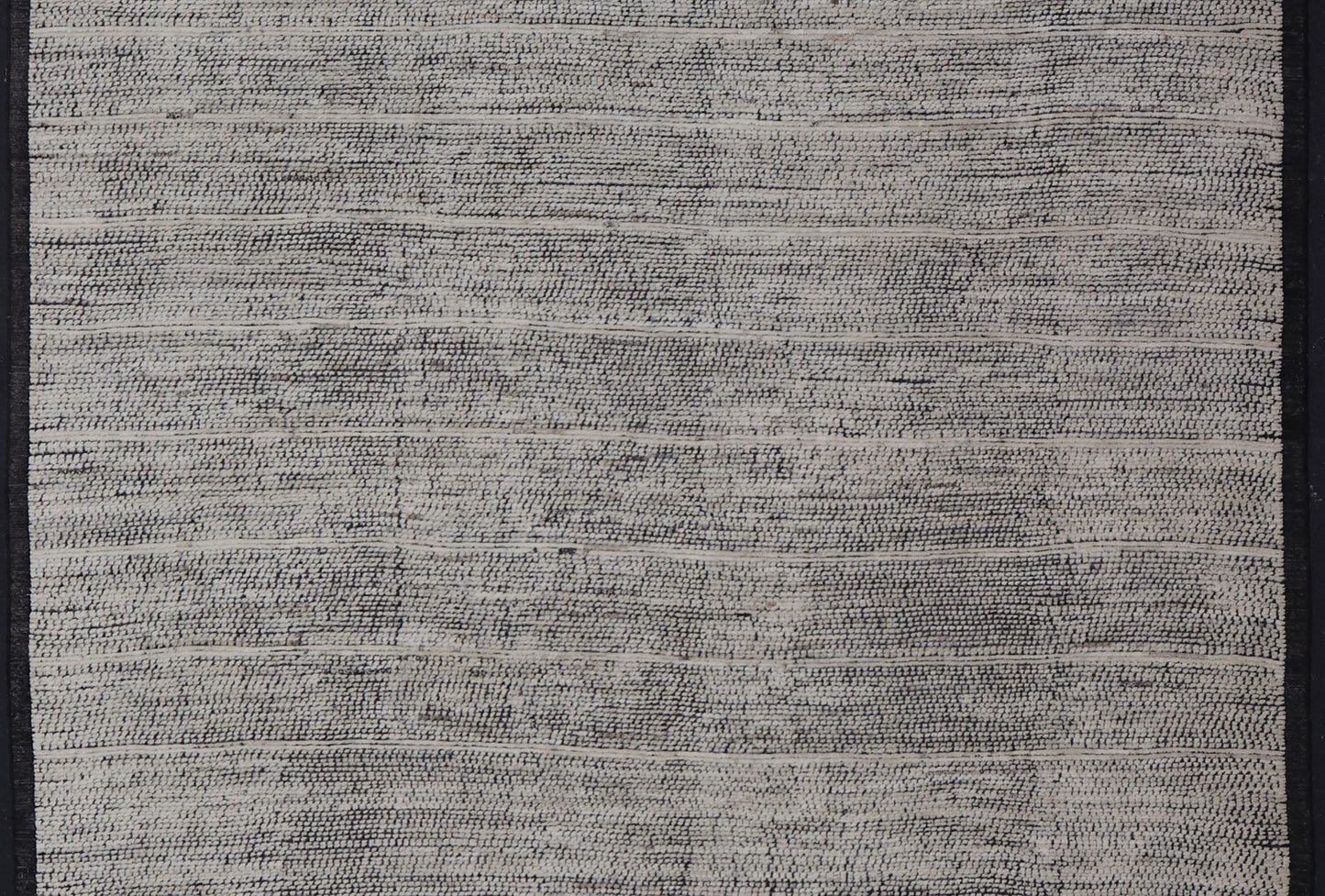 Oversized Afghan Minimalist Modern Casual With Black Background and Ivory Pile This large modern casual rug's field displays a ivory colored pile. Underneath the field shows a black base for a background. These beautiful colors are perfect for ... - Keivan Woven ArtsAFG - 43429 - 20187Rug