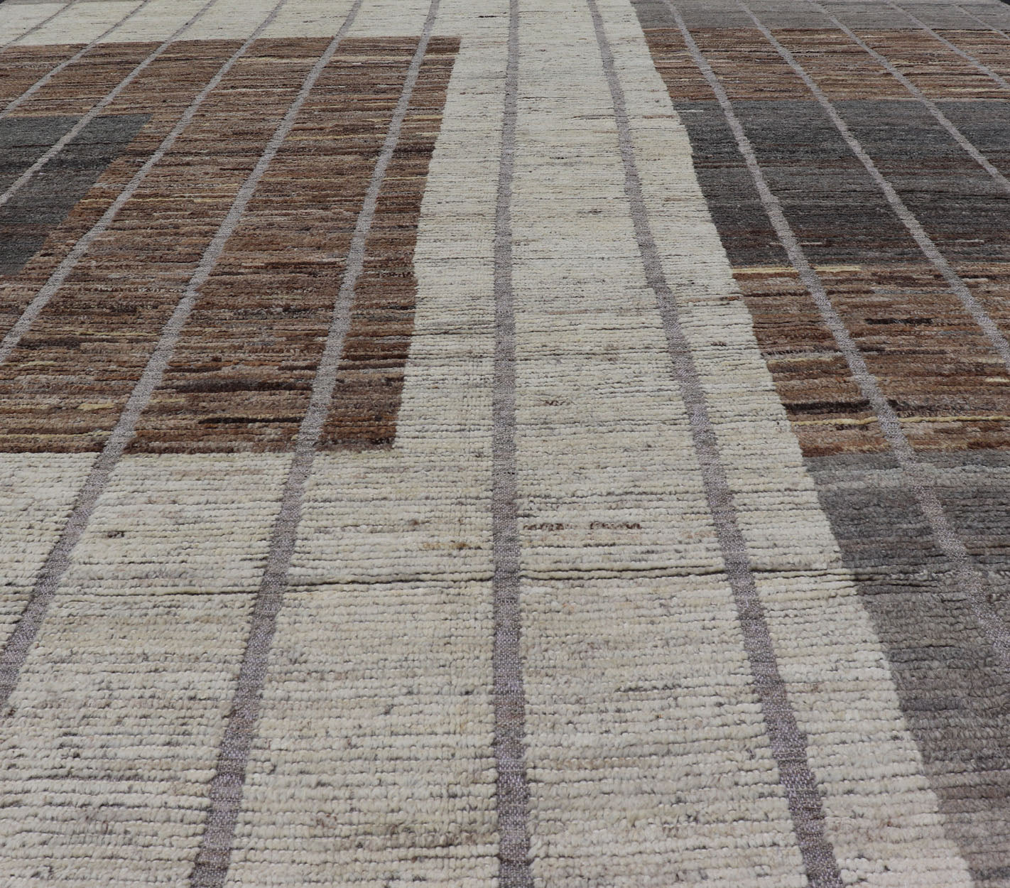 Earth - Toned Textural Elegance Rug by Keivan Woven Arts Architectural Modern Rug in Earth Tones with Distressed Texture. Large Modern Casual Rug in minimalist design, modern design, with Square Modern Design. Keivan Woven Arts; AFG - 43432 Country of ... - Keivan Woven ArtsAFG - 43432 - 20169Rug