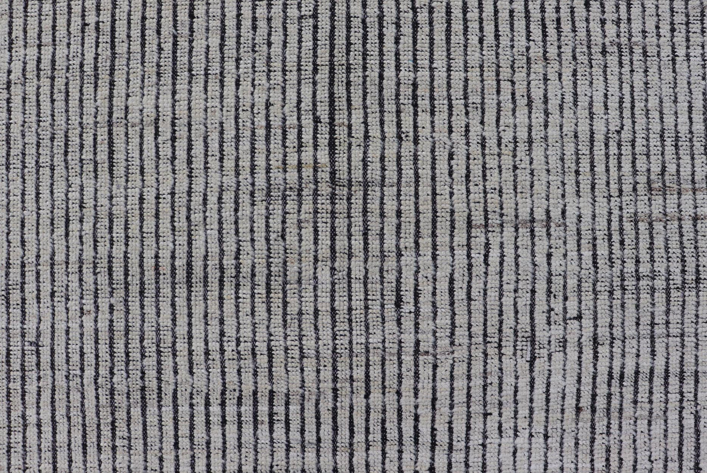 Modern Gallery Rug in White and Black background and Distressed Texture Modern Casual Wool Hand Knotted Black and White Gallery Runner. Keivan Woven Arts: rug / AFG - 58431, country of origin / type: Afghanistan / Piled, 21 - st Century Measures:... - Keivan Woven ArtsAFG - 58431 - 21481Rug