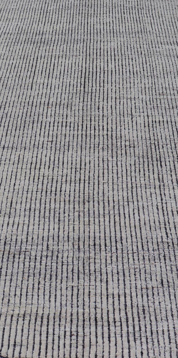 Modern Gallery Rug in White and Black background and Distressed Texture Modern Casual Wool Hand Knotted Black and White Gallery Runner. Keivan Woven Arts: rug / AFG - 58431, country of origin / type: Afghanistan / Piled, 21 - st Century Measures:... - Keivan Woven ArtsAFG - 58431 - 21481Rug