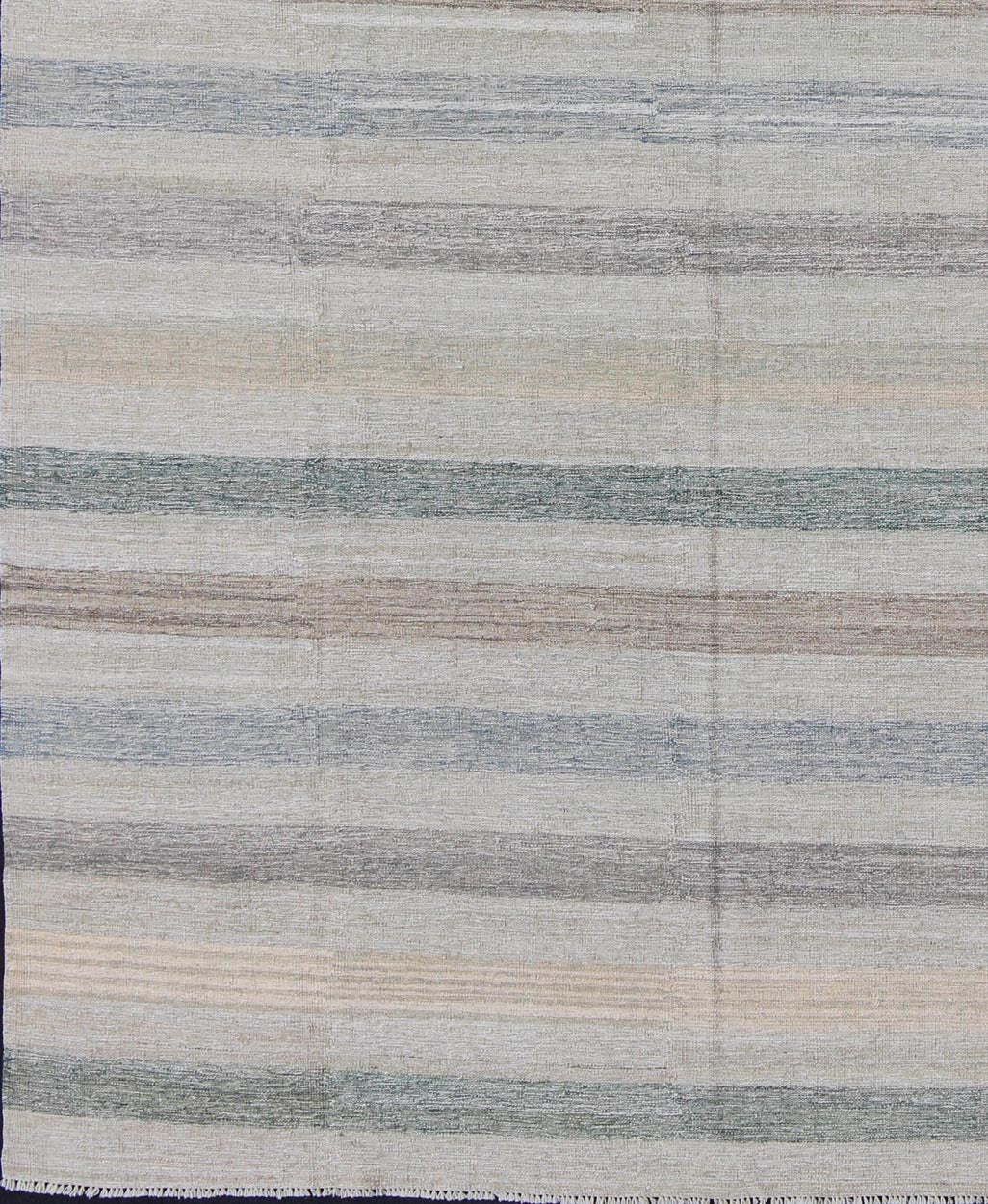 Keivan Woven Arts Versatile Striped Flat - Weave Kilim Design and Natural Colors. Keivan Woven Arts rug AFG - 6275, country of origin / type: Afghanistan / Kilim. Measures: 8'1 x 11'4 This modern striped piece features a design that evokes an easy ... - Keivan Woven ArtsAFG - 6275 - 10408Rug