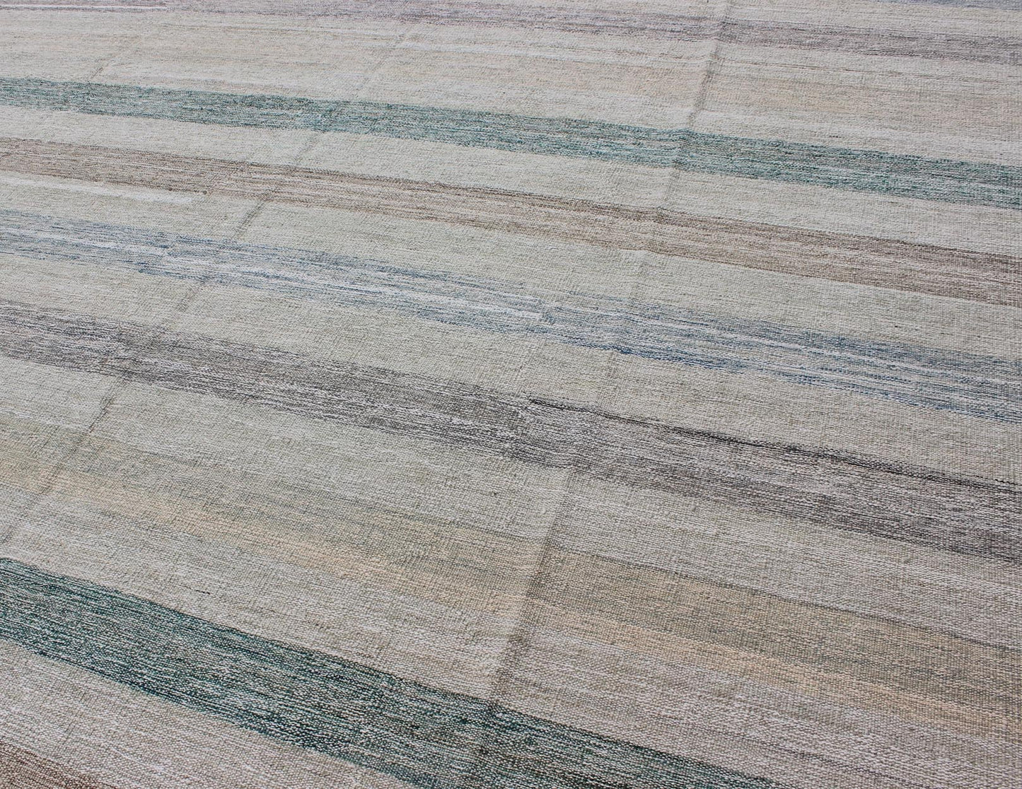 Keivan Woven Arts Versatile Striped Flat - Weave Kilim Design and Natural Colors. Keivan Woven Arts rug AFG - 6275, country of origin / type: Afghanistan / Kilim. Measures: 8'1 x 11'4 This modern striped piece features a design that evokes an easy ... - Keivan Woven ArtsAFG - 6275 - 10408Rug
