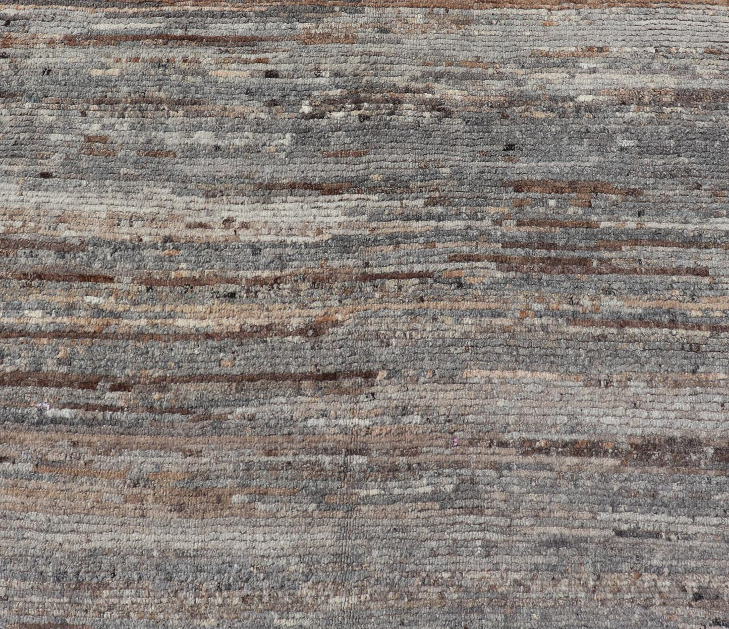 Modern Gallery Hand - Knotted Rug in Natural Shades Wool of Gray, Brown, & Ivory. Keivan Woven Arts; rug AFG - 64821, country of origin / type: Afghanistan / Modern Casual, circa Early - 21th Century. Measures: 5'9 x 14'4 This modern casual tribal rug... - Keivan Woven ArtsAFG - 64821 - 25146Rugs