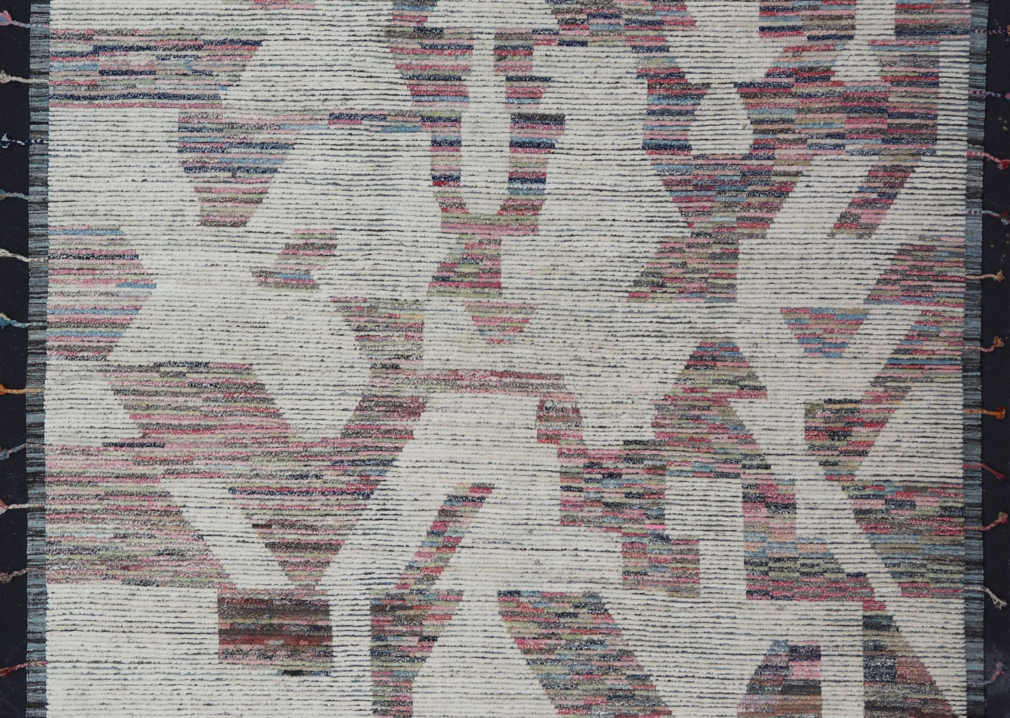 Keivan Woven Arts Large modern distressed rug in cream and multi colors. 10'9" X15'1" Modern rug by keivan woven arts. This distressed modern rug offers a neutral background with variety of colors. - Keivan Woven ArtsAFGC - 39477 - 18353Rug