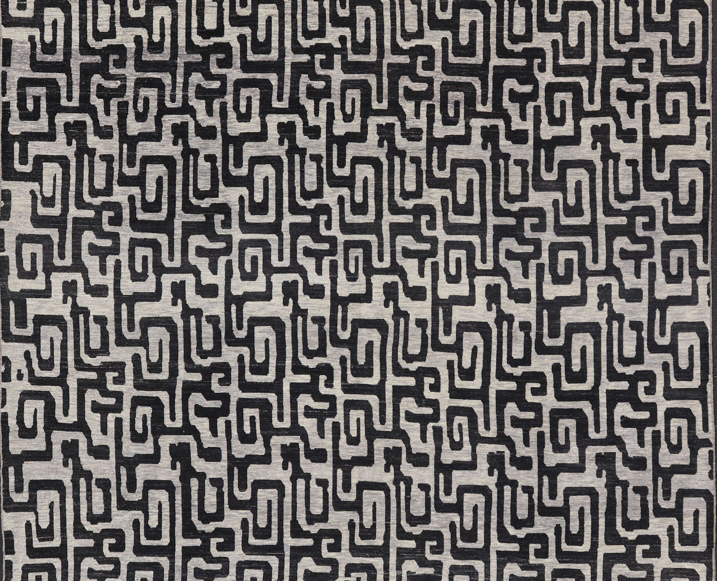 Keivan Woven Arts Large modern rug with diamond pattern in Black and off white. Measures: 14'6 x 19'2 Very large modern rug with low pile rug by Keivan Woven Arts in black, gray and off white. Modern rug by Keivan woven arts, black and ... - Keivan Woven ArtsAFGC - 39493 - 18323Rug