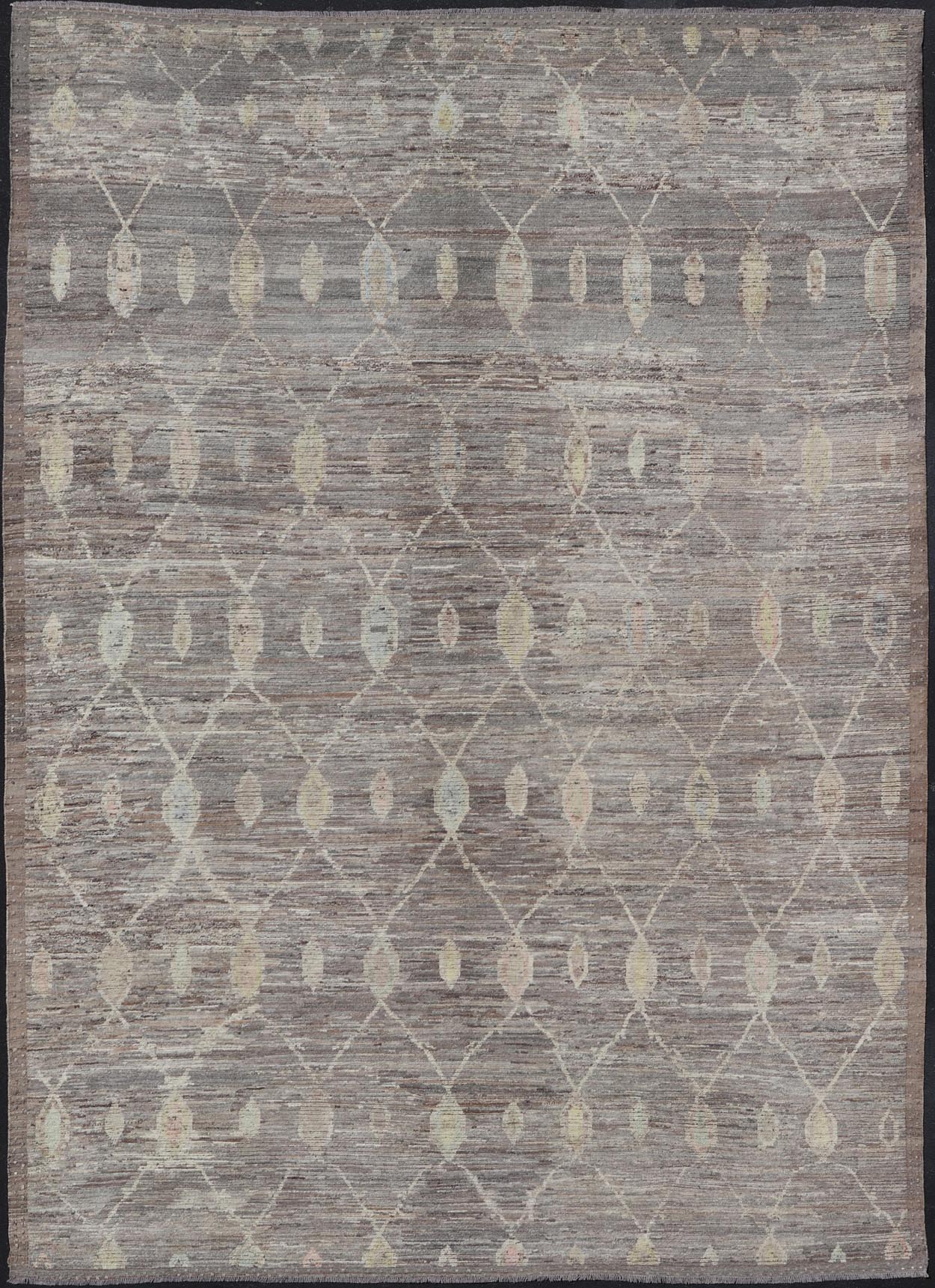 Modern Afghan Tribal Rug in Wool with Sub - Geometric Design in Multicolor This modern casual tribal rug has been hand - knotted. The rug features a modern sub - geometric design, rendered in multicolor; making this rug a superb fit for a variety of ... - Keivan Woven ArtsAFGC - 39796 - 19370