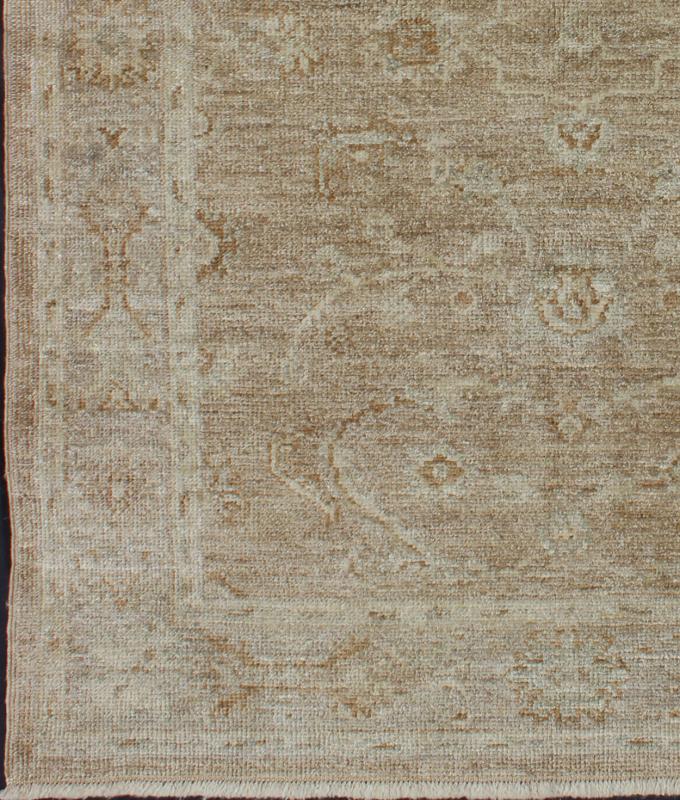 Angora Oushak Turkish Rug in Warm Colors of Taupe and Tan by Keivan Woven Arts. Keivan Woven Arts / rug AN - 125623, country of origin / type: Turkey / Angora Oushak. Measures: 4'1 x 5'8 This beautiful taupe color Oushak is made with a combination ... - Keivan Woven ArtsAN - 125623 - 7783Rug
