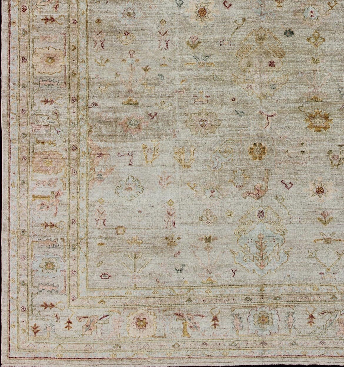 Keivan Woven Arts Angora Oushak Turkish Rug / rug AN - 134600, country of origin / type: Turkey / Angora Oushak. Measures: 12'2 x 14'5 This beautiful neutral color Oushak is made with a combination of angora and old wool. Featuring all organic mat... - Keivan Woven ArtsAN - 134600 - 10591Rug