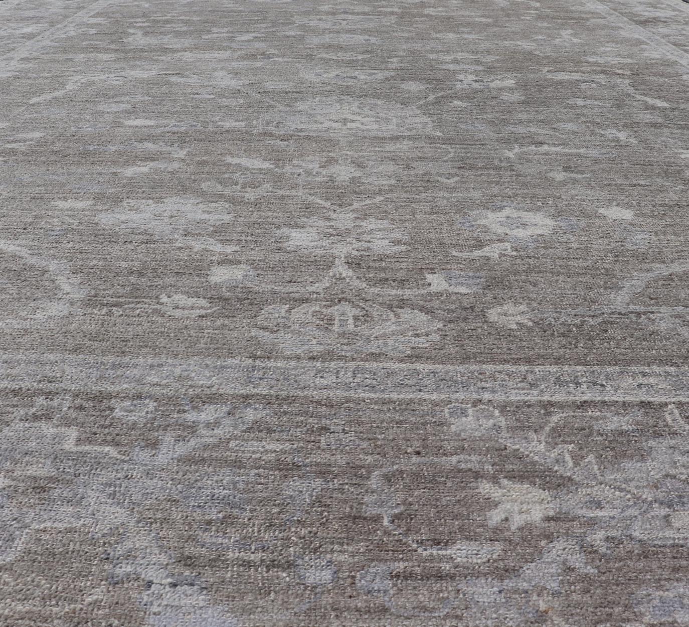 Large Angora Oushak With All - Over Floral Design With Neutral Colors Turkish Angora Large Oushak With All - Over Floral Design. Keivan Woven Arts / rug AN - 151005, country of origin / type: Turkey / Oushak. antique reproduction Ushak, angora Oushak... - Keivan Woven ArtsAN - 151005 - 21385Rug