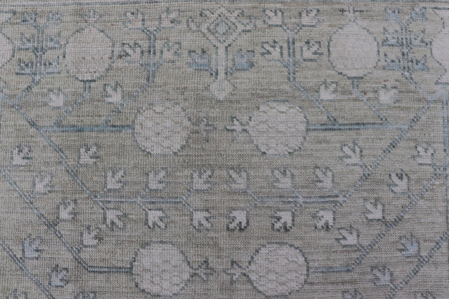 Modern Tribal Khotan Rug in Shades of Cream. Green, Blue, and Gray. Keivan Woven Arts Country of Origin; Afghanistan Type: Khotan Keivan Woven Arts; rug AWR - 15227 , Early 21st century. Measures: 8'2 x 10'4 This modern Khotan featur... - Keivan Woven ArtsAWR - 15227 - 23384Rug