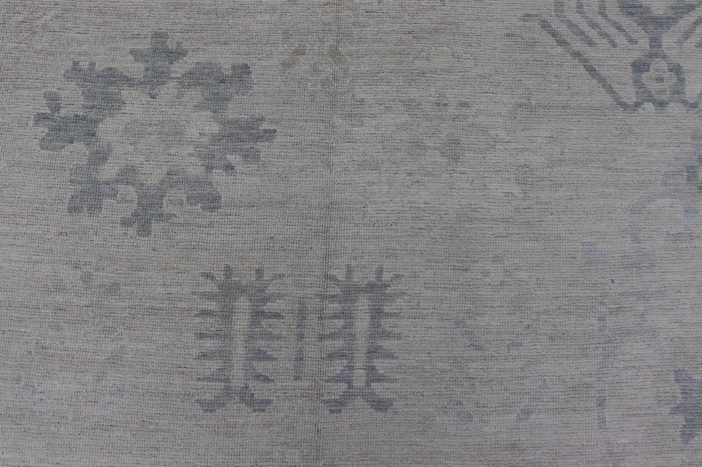 Large Modern Oushak Rug with All - Over Floral Motifs in Neutrals & Soft Colors. Keivan Woven Arts rug AWR - 16037 Country of Origin: Afghanistan Type: Oushak Design: Floral, All - Over, Abstract Floral. Measures: 11'8 x 16'0 This wool reproduction Ou... - Keivan Woven ArtsAWR - 16037 - 24235Rug