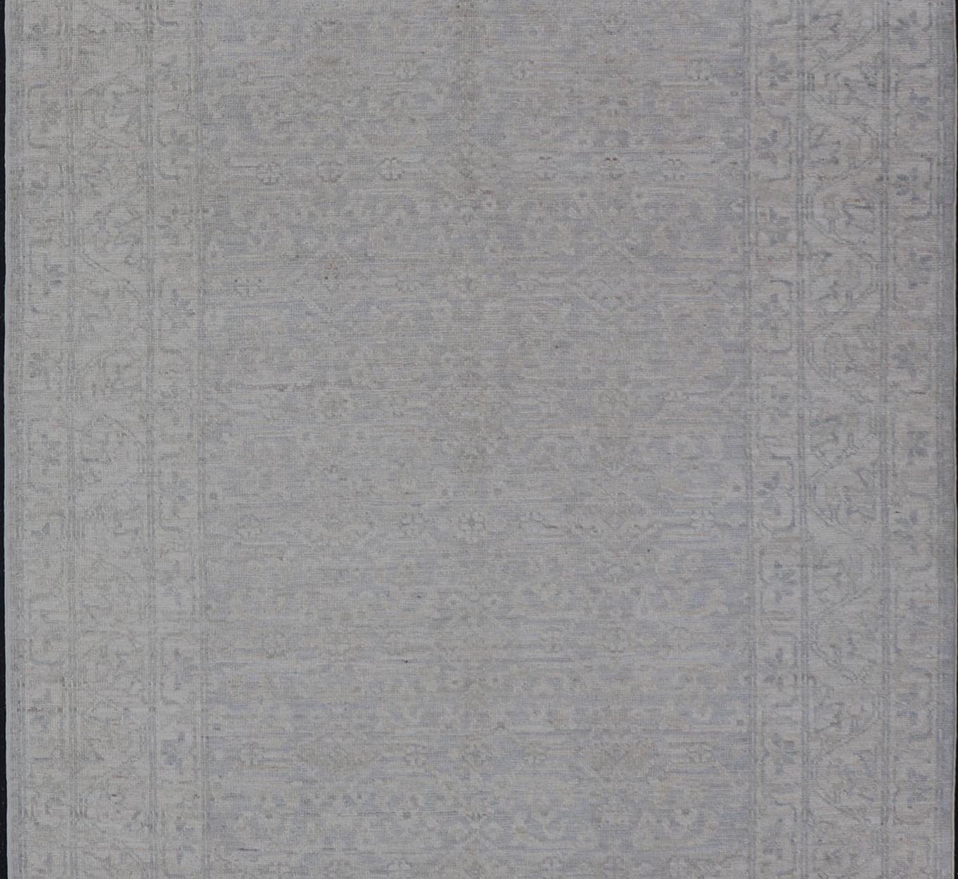 Modern All - Over Oushak Gallery with Light Gray Background And Neutral Colors. Keivan Woven Arts rug AWR - 16710 Country of Origin: Afghanistan Type: Oushak Design: Floral, All - Over, Abstract Floral. Measures: 5'3 x 10'0 This Oushak was hand - knotte... - Keivan Woven ArtsAWR - 16710 - 24432Rug