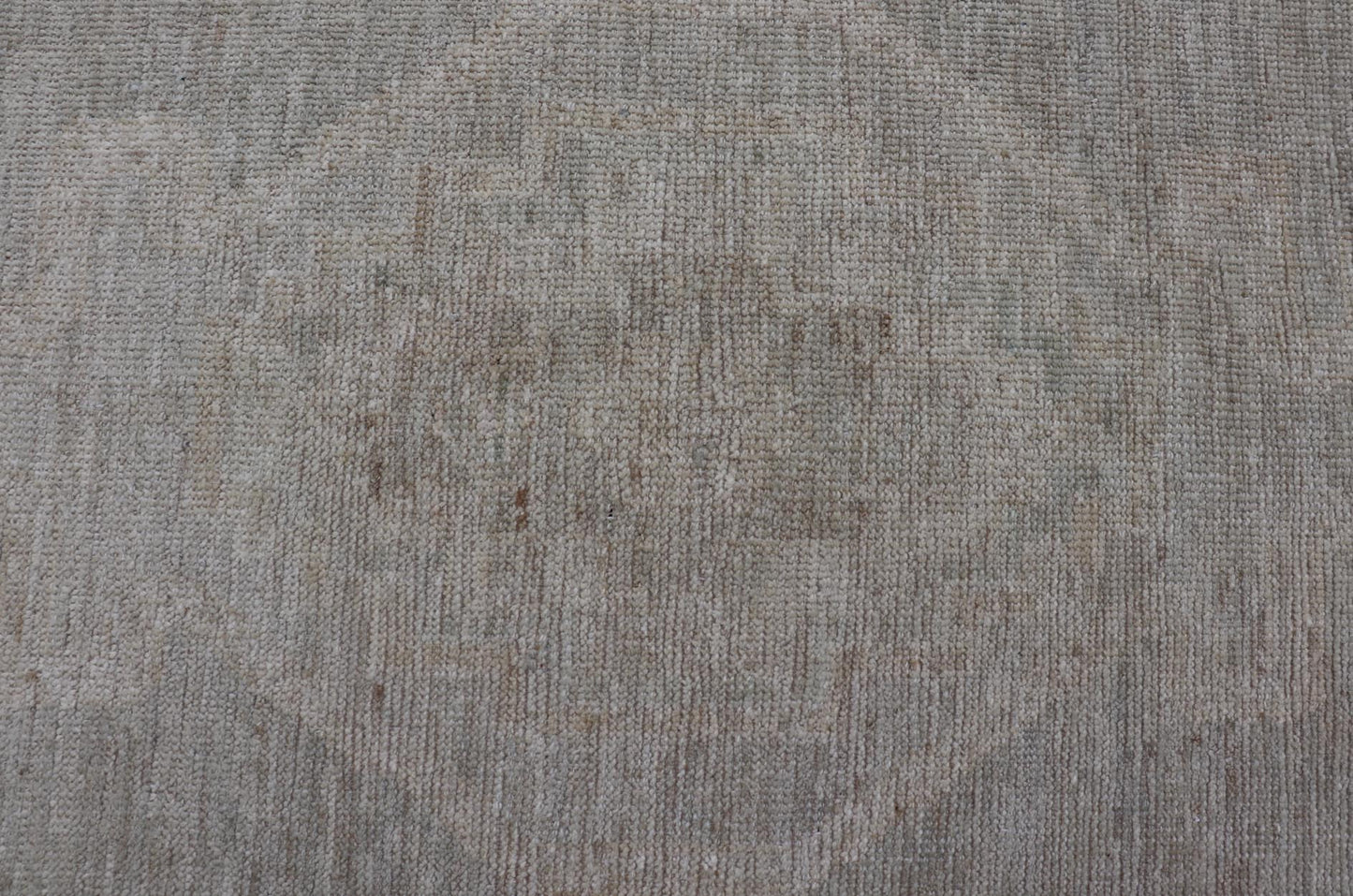 Modern Oushak with Off Gray Background with A Large Tribal Medallion in Cream. Country of Origin: Afghanistan; Type: Oushak; Design: Medallion, Tribal Medallion, All - Over; Keivan Woven Arts: rug AWR - 16772. 21st Century. Measures: 2'8 x 4'3 This... - Keivan Woven ArtsAWR - 16772 - 24444Rug