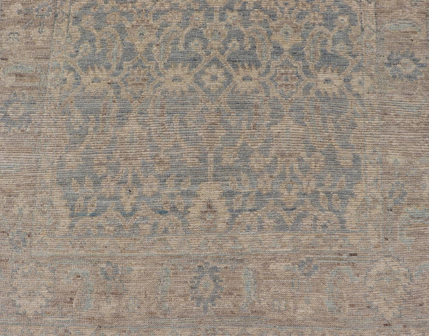 Modern Oushak Rug in All - Over Floral Motifs Modern Oushak Rug with a Light Ground and All - Over Floral Motifs. Keivan Woven Arts; rug AWR - 8008 Country of Origin: Afghanistan Type: Oushak Design: All - Over, Floral Measures: 3'8 x 5'10 Hand... - Keivan Woven ArtsAWR - 8008 - 21397Rug
