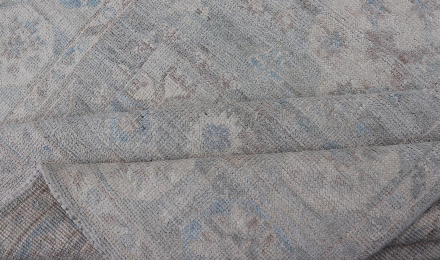 Contemporary Khotan with Circular Medallions in Light Colors. Contemporary Khotan with Circular Medallions in Light Colors. Contemporary Small size Khotan with Circular Medallions in Light Colors. Country of Origin: Afghanistan; Type: K... - Keivan Woven ArtsAWR - 8973 - 21305Rug