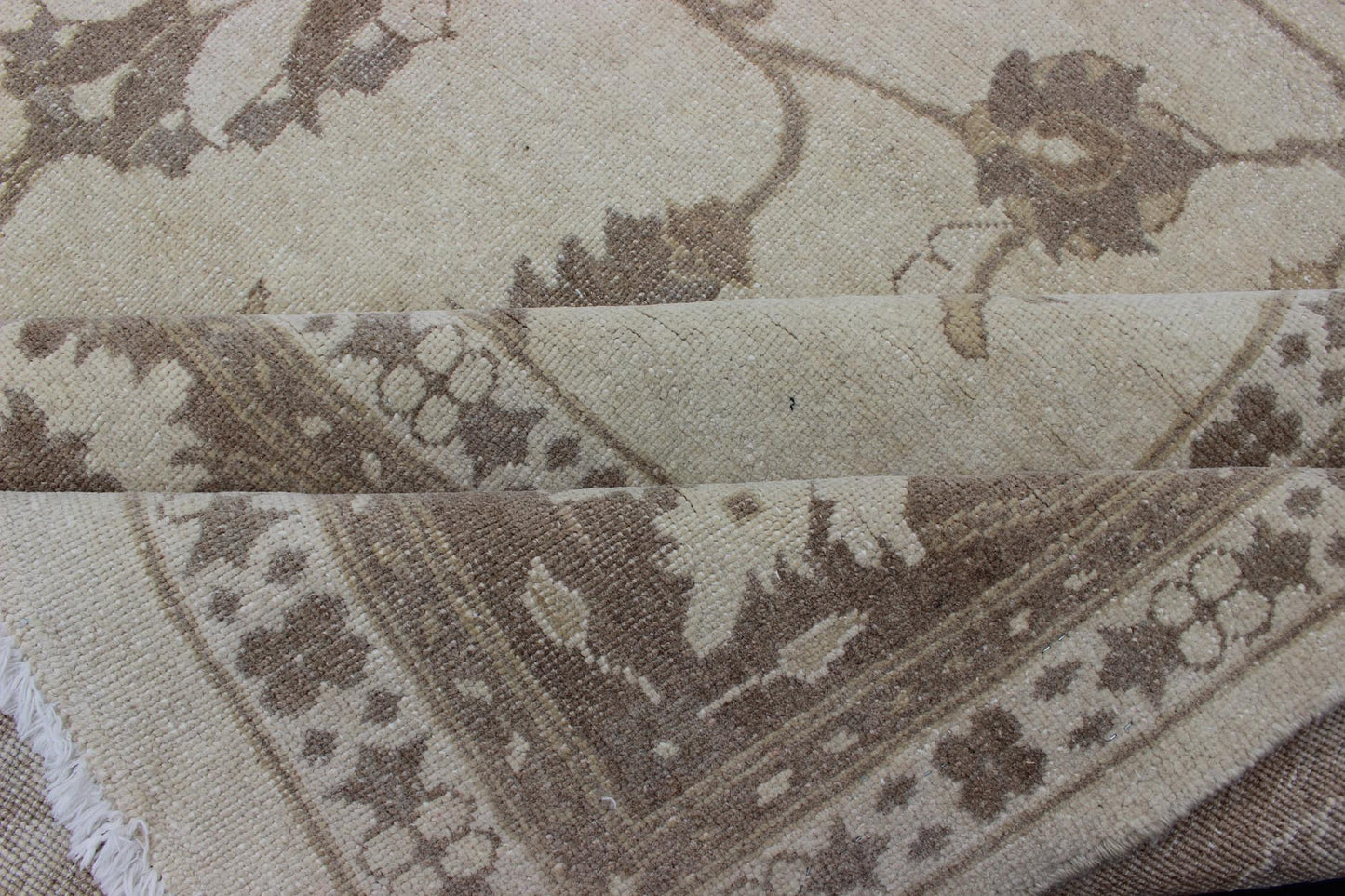 Earth Tone Afghan Sultanabad design Rug in Brown and Cream. Keivan Woven Arts rug/ Dsp - Bc - 305 Sultanabad reproduction Rug. Measures: 86 115 This elegantly hand woven rug from Afghanistan is woven with fine wool to create a luxurious feel... - Keivan Woven ArtsDSP - BC - 305 - 4343Rug