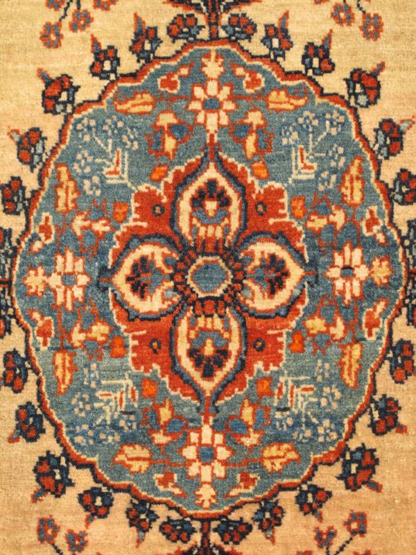 Antique Persian Tabriz Haji Jalili Rug with Ornate Medallion in Teal and Light Peach, rug e - 0913, country of origin / type: Iran / Tabriz, circa 1880 This magnificent antique Persian Tabriz carpet from late 19th century Iran was created by the m... - Keivan Woven ArtsE - 0913 - 2331Rug