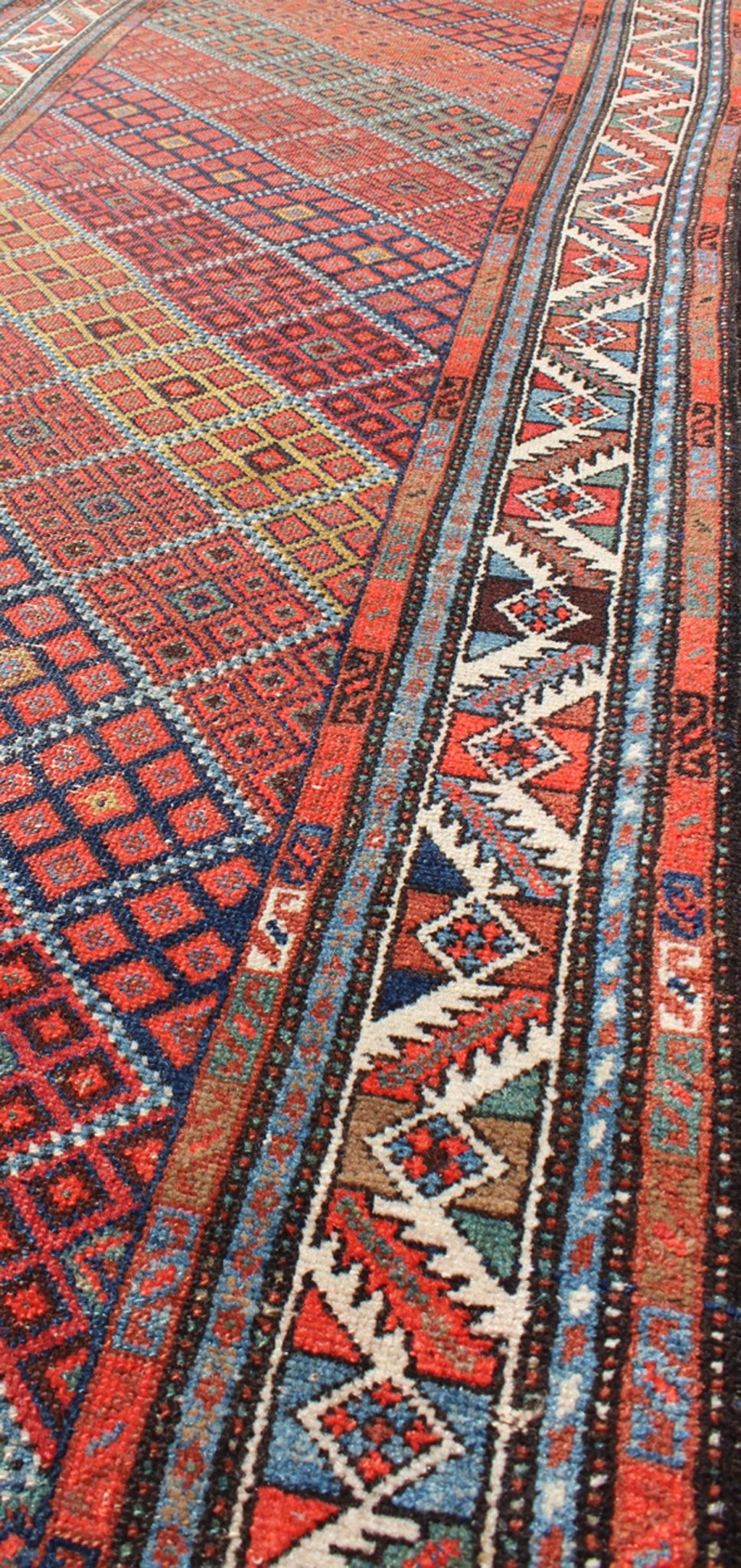 Antique Persian Malayer Runner with Diagonal Diamond Sub - Geometric Design kwarugs Antique Persian Malayer runner with diagonal diamond sub - geometric design, rug emac - 003, country of origin / type: Iran / Malayer, circa 1900 This magnifice... - Keivan Woven ArtsEMAC - 003 - 8813Rug