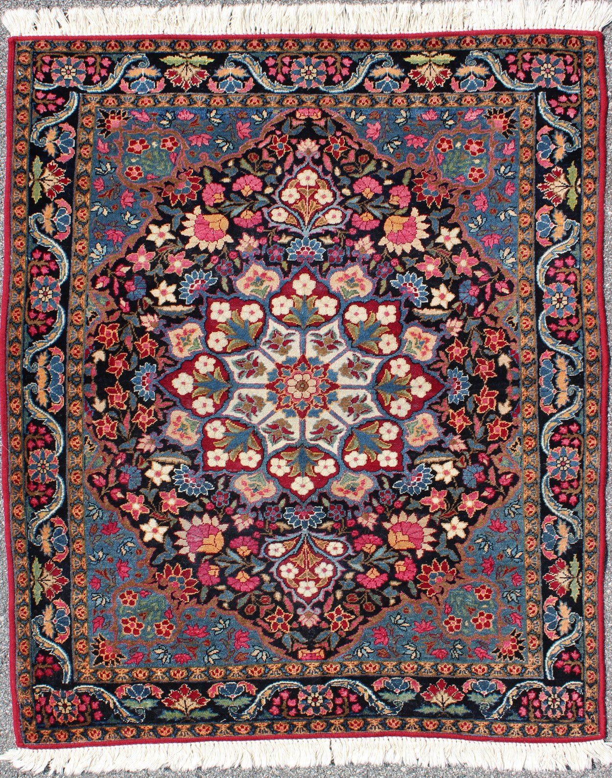 Blooming Floral Medallion Vintage Persian Kerman Rug with Multi - Colors kwarugs Blooming Floral Medallion vintage Persian Kerman rug with multi - colors, rug emac - 004, country of origin / type: Iran / Kerman, circa 1940s This vintage Persian... - Keivan Woven ArtsEMAC - 004 - 8817Rug