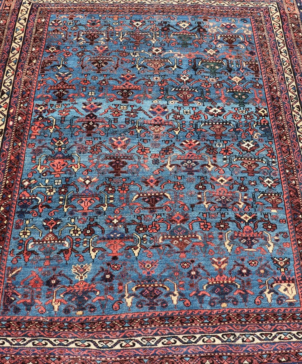 Antique Persian Afshar Rug in Beautiful Blue Background With Tribal Motifs Persian Antique Afshar Rug in unique Blue tones in the Background and All - Over Small Tribal Motifs. Woven Arts / rug /EMB - 22188 - 15101, origin/Iran, Persian Afshar rug, c... - Keivan Woven ArtsEMB - 22188 - 15101 - 20776