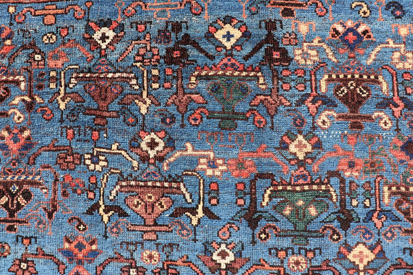 Antique Persian Afshar Rug in Beautiful Blue Background With Tribal Motifs Persian Antique Afshar Rug in unique Blue tones in the Background and All - Over Small Tribal Motifs. Woven Arts / rug /EMB - 22188 - 15101, origin/Iran, Persian Afshar rug, c... - Keivan Woven ArtsEMB - 22188 - 15101 - 20776