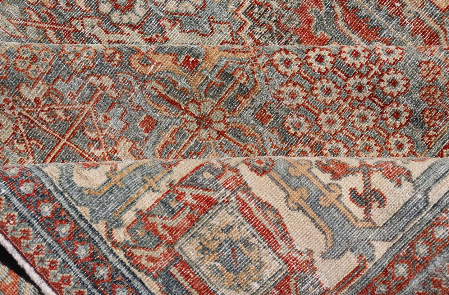 Antique Persian Joshegan Rug with Geometric Medallion Design in Light Blue. Keivan Woven Arts / rug EMB - 22191 - 15094 country of origin / type: Iran / Joshegan, circa 1920 Measures: 4'6 x 7'2 This antique Joshegan rug from 1920's Iran was handwove... - Keivan Woven ArtsEMB - 22191 - 15094 - 20746