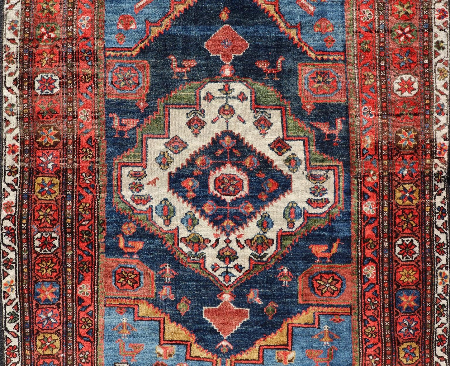 Measures: 4'1 x 6'0 Antique Persian Nahavand Rug by Keivan Woven Arts with Sub - Geometric Medallion. Keivan Woven Arts / rug EMB - 22235, country of origin / type: Persian / Nahavand, circa Early - 20th Century. This absolutely stunning Antique N... - Keivan Woven ArtsEMB - 22235 - 22454Rug