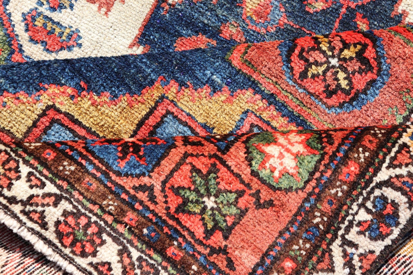 Measures: 4'1 x 6'0 Antique Persian Nahavand Rug by Keivan Woven Arts with Sub - Geometric Medallion. Keivan Woven Arts / rug EMB - 22235, country of origin / type: Persian / Nahavand, circa Early - 20th Century. This absolutely stunning Antique N... - Keivan Woven ArtsEMB - 22235 - 22454Rug