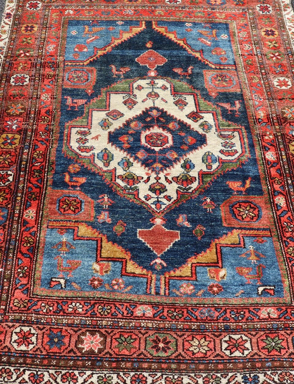 Measures: 4'1 x 6'0 Antique Persian Nahavand Rug by Keivan Woven Arts with Sub - Geometric Medallion. Keivan Woven Arts / rug EMB - 22235, country of origin / type: Persian / Nahavand, circa Early - 20th Century. This absolutely stunning Antique N... - Keivan Woven ArtsEMB - 22235 - 22454Rug