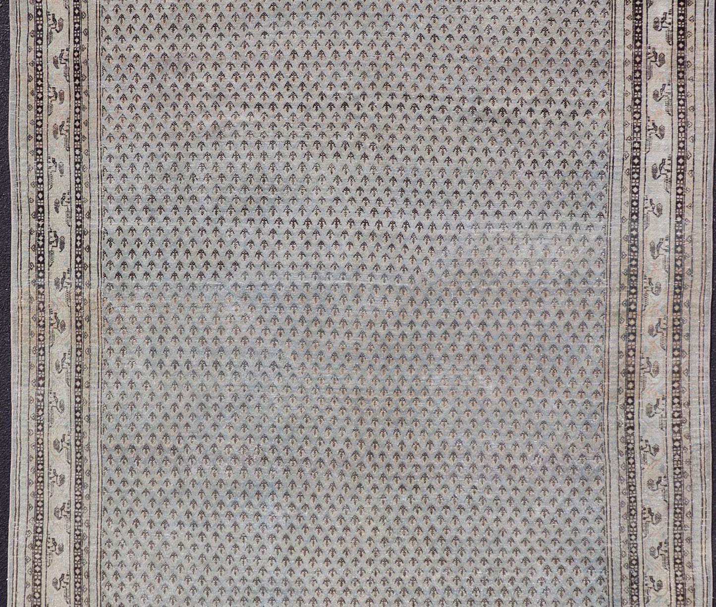 Measures: 7'2 x 10'2 This antique Tabriz rug is a masterpiece of subtlety and sophistication, showcasing the refined artistry and meticulous craftsmanship characteristic of Tabriz weaving. The rug's central field is adorned with a densely patterned... - Keivan Woven ArtsEMB - 22278 - 25890Rug