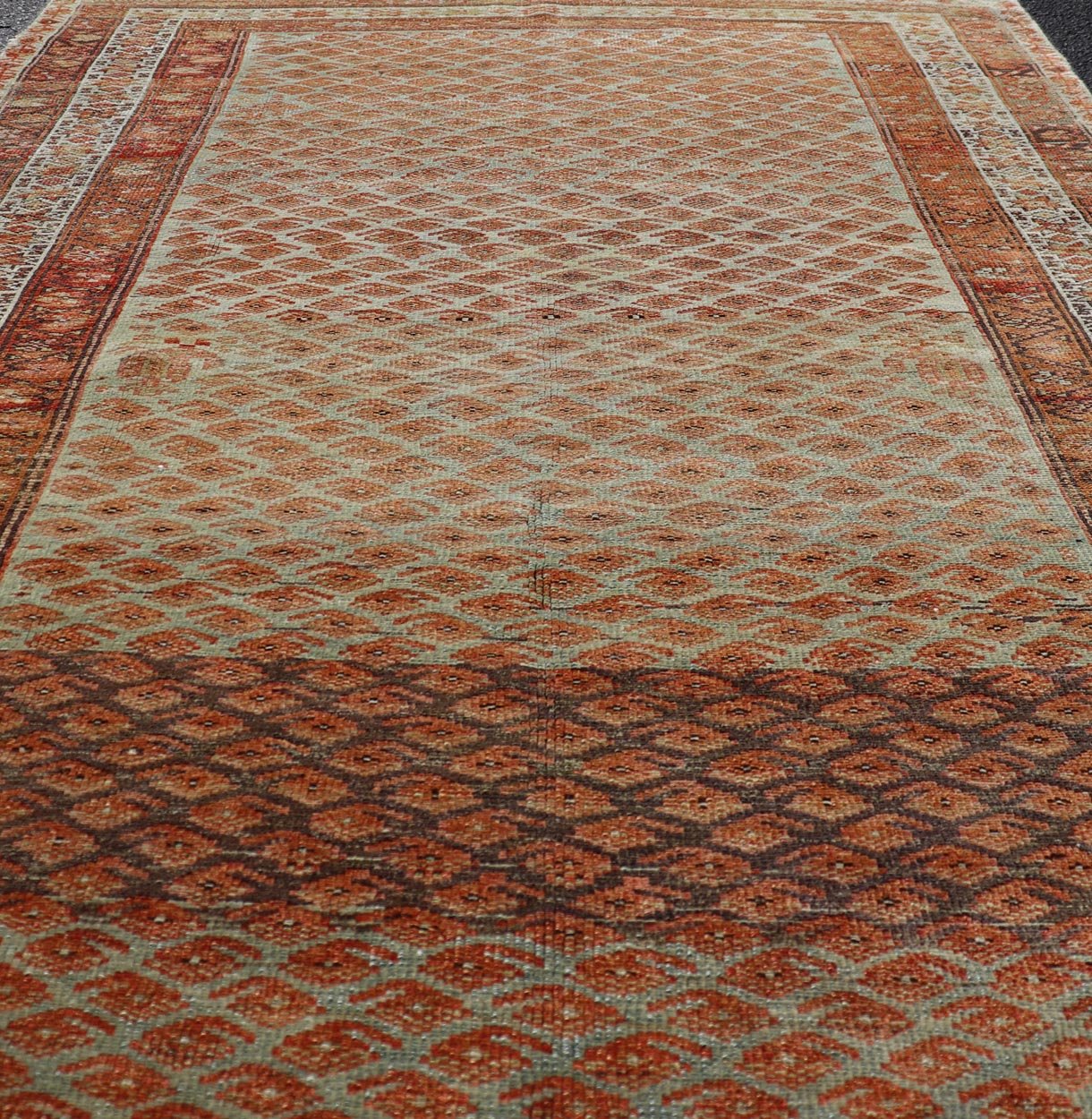 Measures: 4'3 x 7'2 This magnificent antique Persian Kurdish Bidjar rug epitomizes the grandeur and meticulous craftsmanship synonymous with the historic weaving traditions of the Kurdish artisans. Known for their durability and dense weaving, ... - Keivan Woven ArtsEMB - 22289 - 26130
