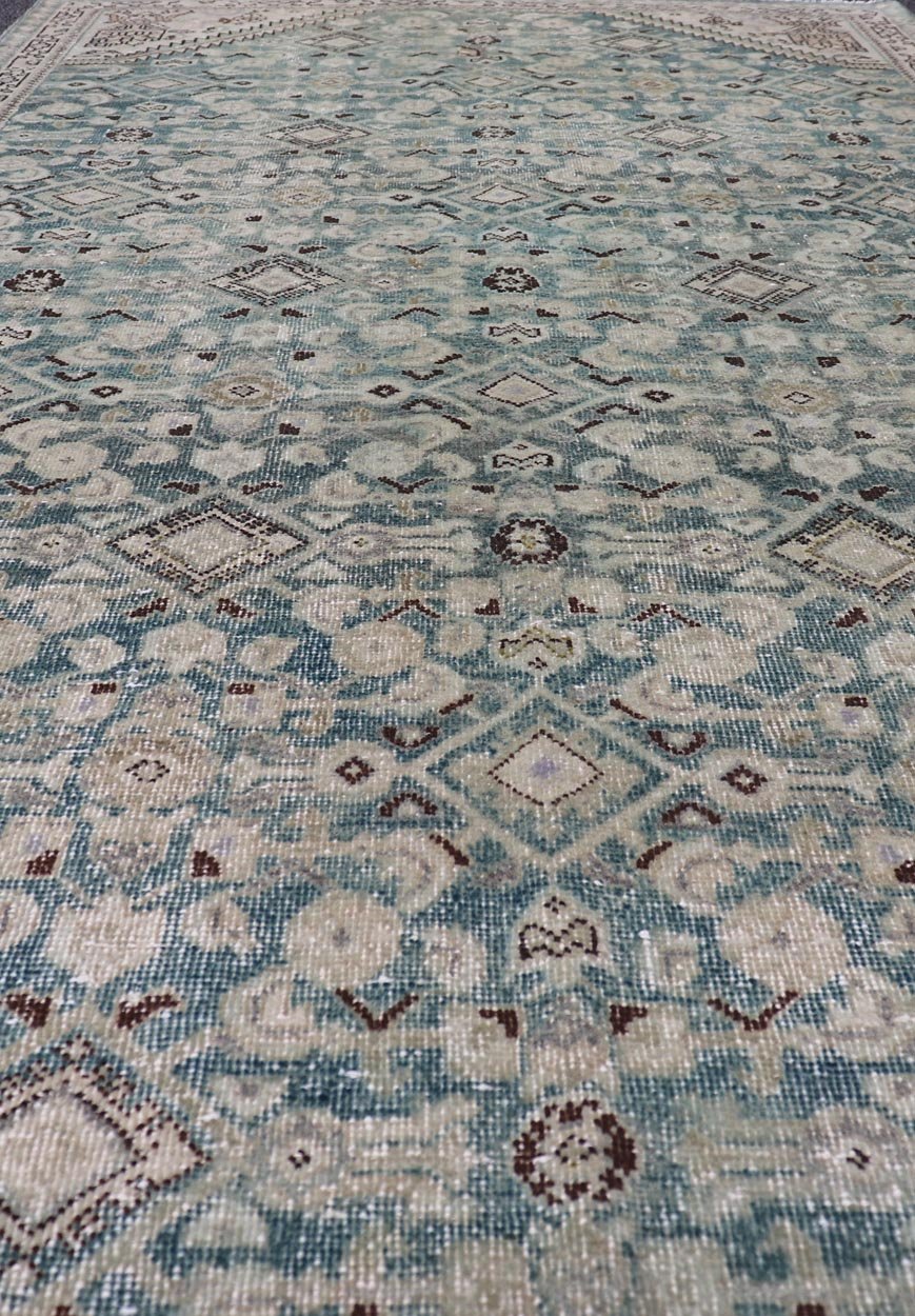 Measures: 5'0 x 10'2 Keivan Woven Arts Antique Persian Mahal All - Over Designed. Keivan Woven Arts / rug/EMB - 30, country of origin / type: Iran / Malayer, circa 1920 This antique Persian Malayer displays the Herati design, however this one - of - a - ki... - Keivan Woven ArtsEMB - 30 - 27622Rug
