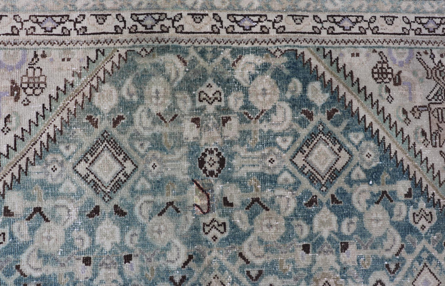 Measures: 5'0 x 10'2 Keivan Woven Arts Antique Persian Mahal All - Over Designed. Keivan Woven Arts / rug/EMB - 30, country of origin / type: Iran / Malayer, circa 1920 This antique Persian Malayer displays the Herati design, however this one - of - a - ki... - Keivan Woven ArtsEMB - 30 - 27622Rug