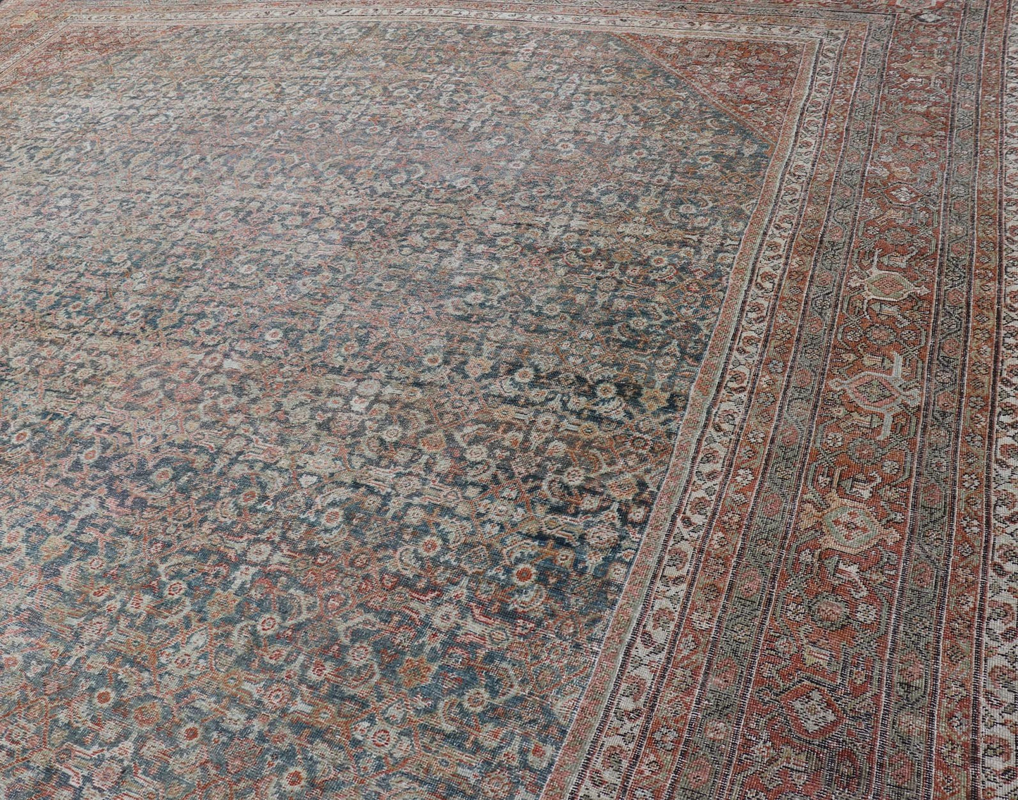 Antique Persian Distressed Sultanabad with All - Over Sub - Geometric Herati Design This impressive antique distressed Persian Sultanabad rug features a superb all - over Herati and sub - geometric design throughout the entirety of the piece. The entir... - Keivan Woven ArtsEMB - 8512 - 178294 - 13646Rug