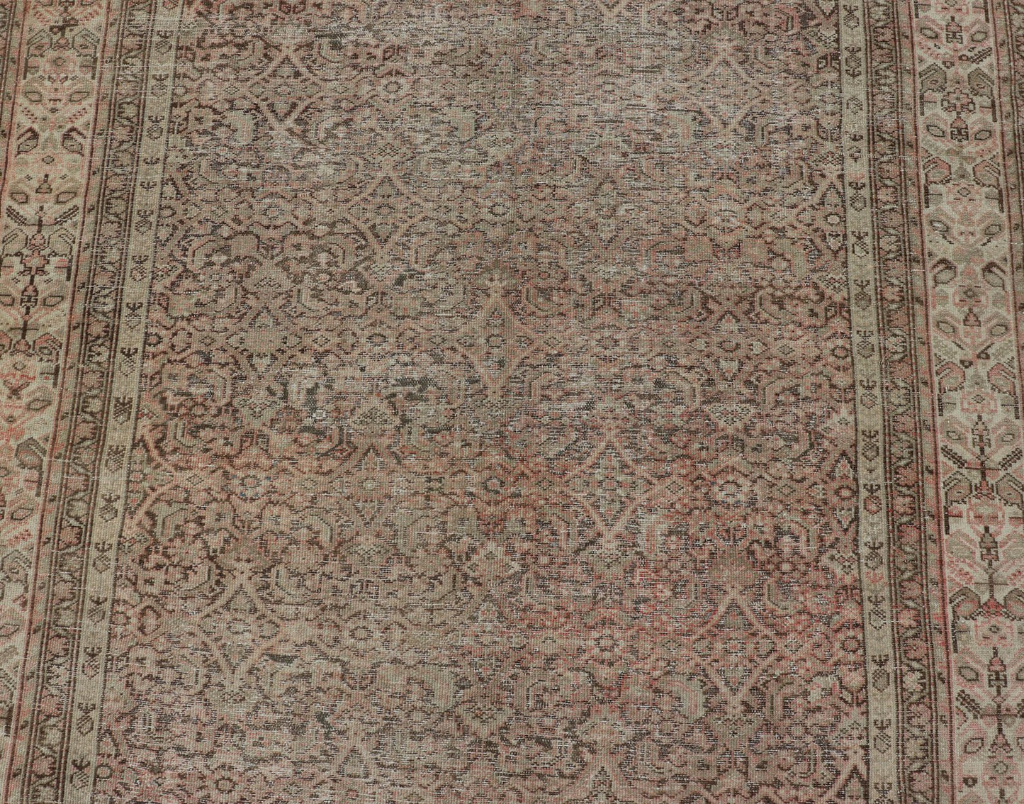 Antique Malayer Persian Rug with All Over Design within Multi - Tier Border This antique Malayer rug features a modest, multi - tiered border and delicate field, busy with an all - over symmetrical design. This piece sets a quiet coffee backgroun... - Keivan Woven ArtsEMB - 8549 - 178960 - 13824Rug