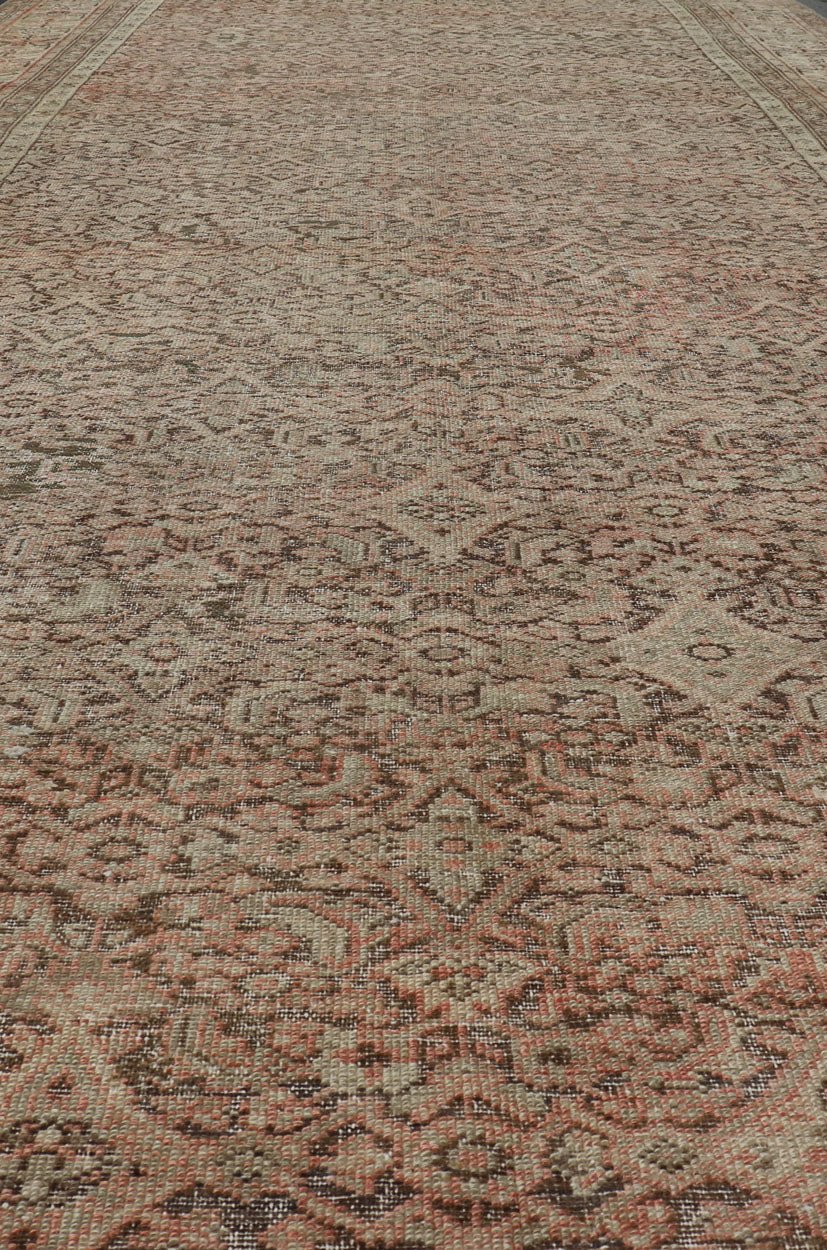 Antique Malayer Persian Rug with All Over Design within Multi - Tier Border This antique Malayer rug features a modest, multi - tiered border and delicate field, busy with an all - over symmetrical design. This piece sets a quiet coffee backgroun... - Keivan Woven ArtsEMB - 8549 - 178960 - 13824Rug