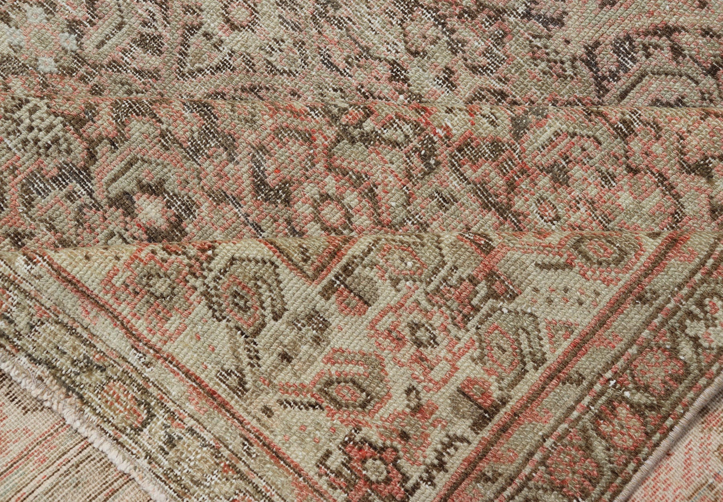 Antique Malayer Persian Rug with All Over Design within Multi - Tier Border This antique Malayer rug features a modest, multi - tiered border and delicate field, busy with an all - over symmetrical design. This piece sets a quiet coffee backgroun... - Keivan Woven ArtsEMB - 8549 - 178960 - 13824Rug