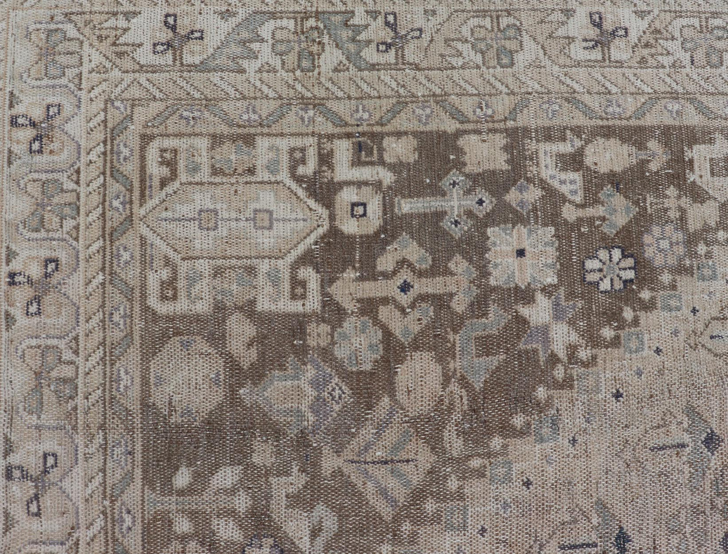 Persian Hand Knotted Shiraz Rug with Vertical Sub - Geometric Medallion Brown/Taupe Antique Persian Shiraz rug with Vertical Sub - Geometric Medallion. Keivan Woven Arts / rug EMB - 9631 - P13525, Keivan Woven Arts / country of origin / type: Iran / Shi... - Keivan Woven ArtsEMB - 9631 - P13525 - 16019Rug