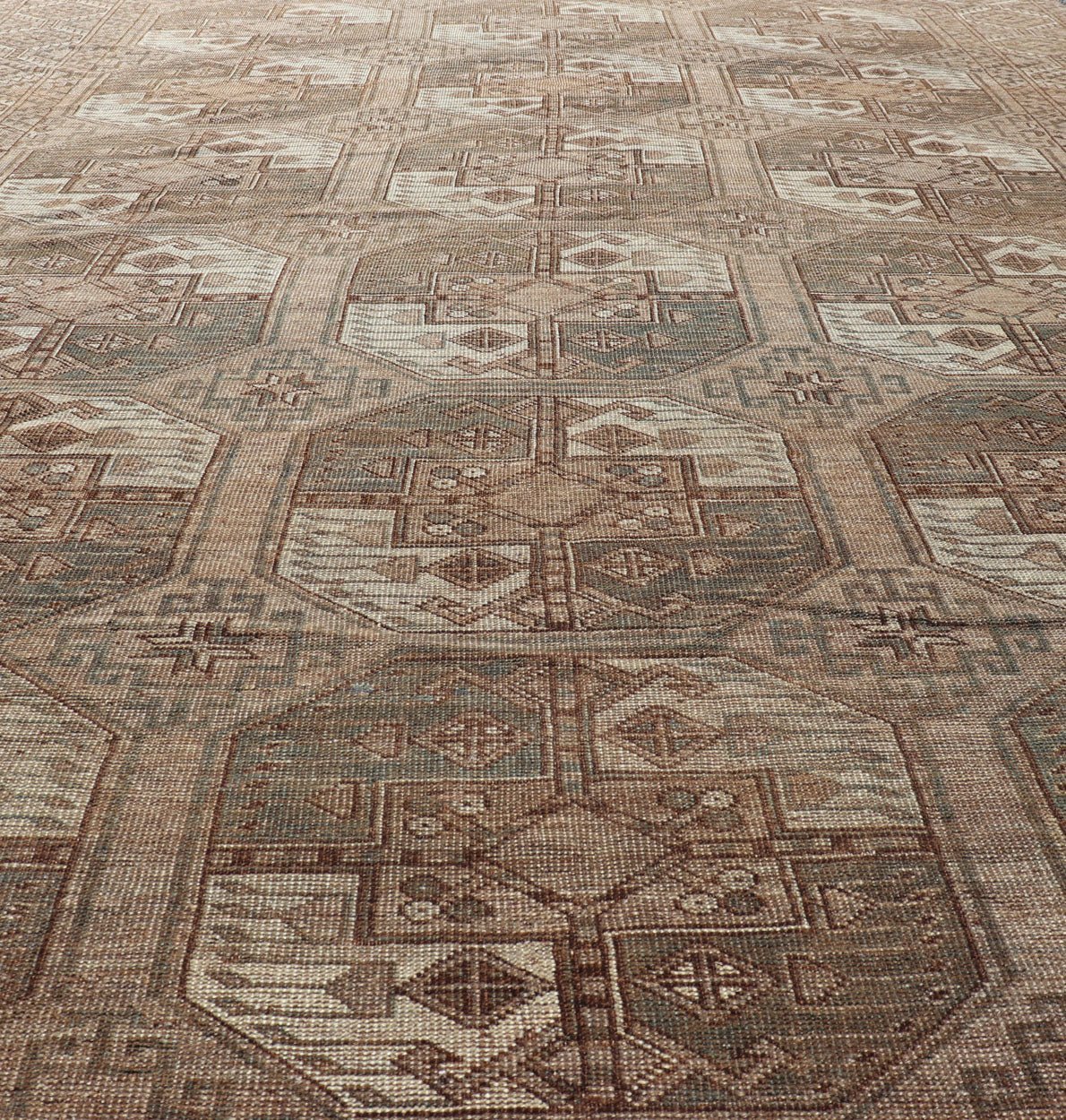 Hand - Knotted Turkomen Ersari Rug in Wool with All - Over Sub - Geometric Gul Design This Ersari rug has been hand - knotted in the finest wool. The rug features an all - over sub - geometric repeating Gul design throughout the entirety of the rug, enclos... - Keivan Woven ArtsEMB - 9650 - P13544 - 16109Rug