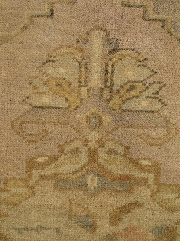 Oushak Rug with Medallion Design and Geometric - Botanical Elements This Turkish Oushak carpet features a central medallion design, as well as patterns of smaller geometric shapes and botanical elements. The rug's qualities are enhanced by its par... - Keivan Woven ArtsEN - 1141 - 2798Rug