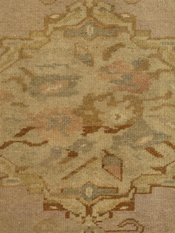 Oushak Rug with Medallion Design and Geometric - Botanical Elements This Turkish Oushak carpet features a central medallion design, as well as patterns of smaller geometric shapes and botanical elements. The rug's qualities are enhanced by its par... - Keivan Woven ArtsEN - 1141 - 2798Rug