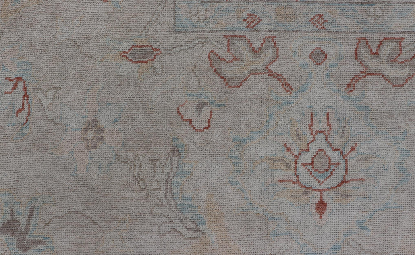 Large Turkish Oushak Rug with Pastel Colors and All - Over Floral Design Large Turkish Oushak Rug, Keivan Woven Arts / rug EN - 115175, country of origin / type: Turkey / Oushak, circa Late - 20th Century. Measures: 13'7 x 18'8. This vin... - Keivan Woven ArtsEN - 115175 - 2053Rug
