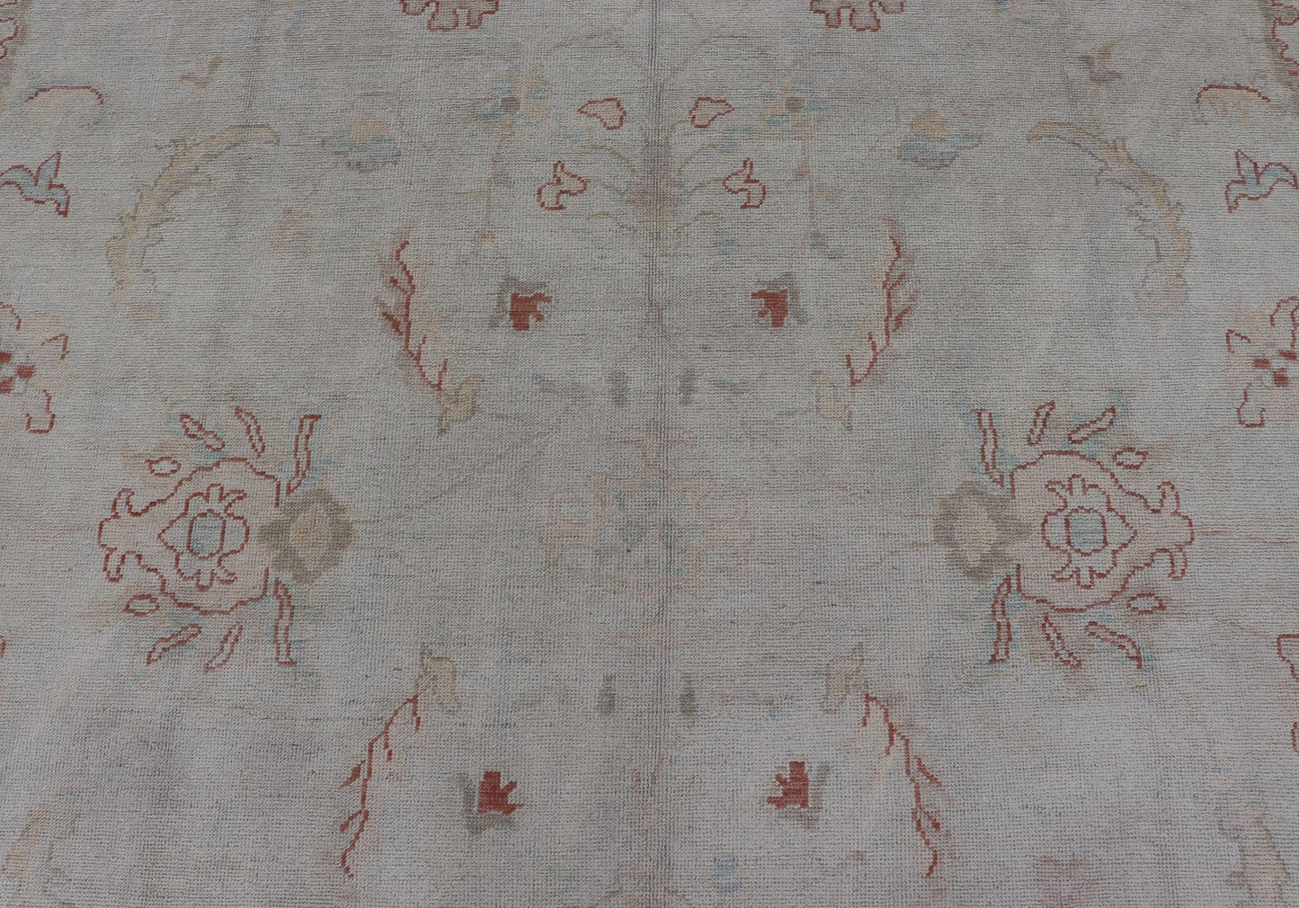 Large Turkish Oushak Rug with Pastel Colors and All - Over Floral Design Large Turkish Oushak Rug, Keivan Woven Arts / rug EN - 115175, country of origin / type: Turkey / Oushak, circa Late - 20th Century. Measures: 13'7 x 18'8. This vin... - Keivan Woven ArtsEN - 115175 - 2053Rug