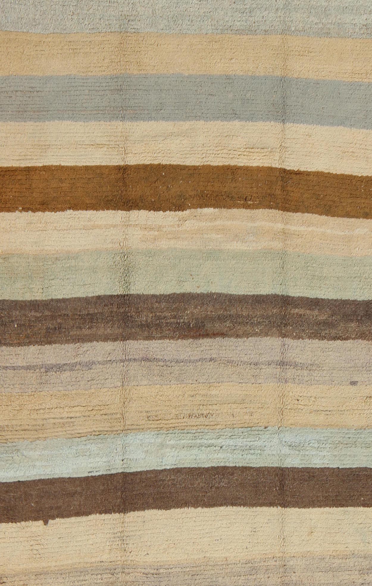 Vintage Tulu Rug with Multiple Bands of Colors This unique Tulu carpet bears a beautiful display of multiple bands in various colors enclosed by a simple border. Measures: 5'9 x 9'8. - Keivan Woven ArtsEN - 115878 - 2097Rug