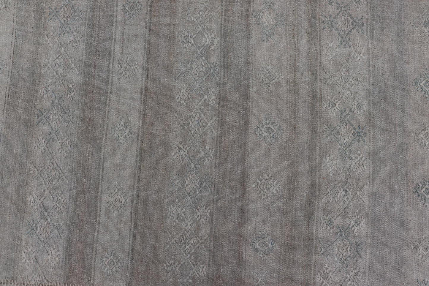 Vintage Turkish Square Kilim Rug in Soft Pastel Tones with Intricate Patterns - Keivan Woven ArtsEN - 15809Rug