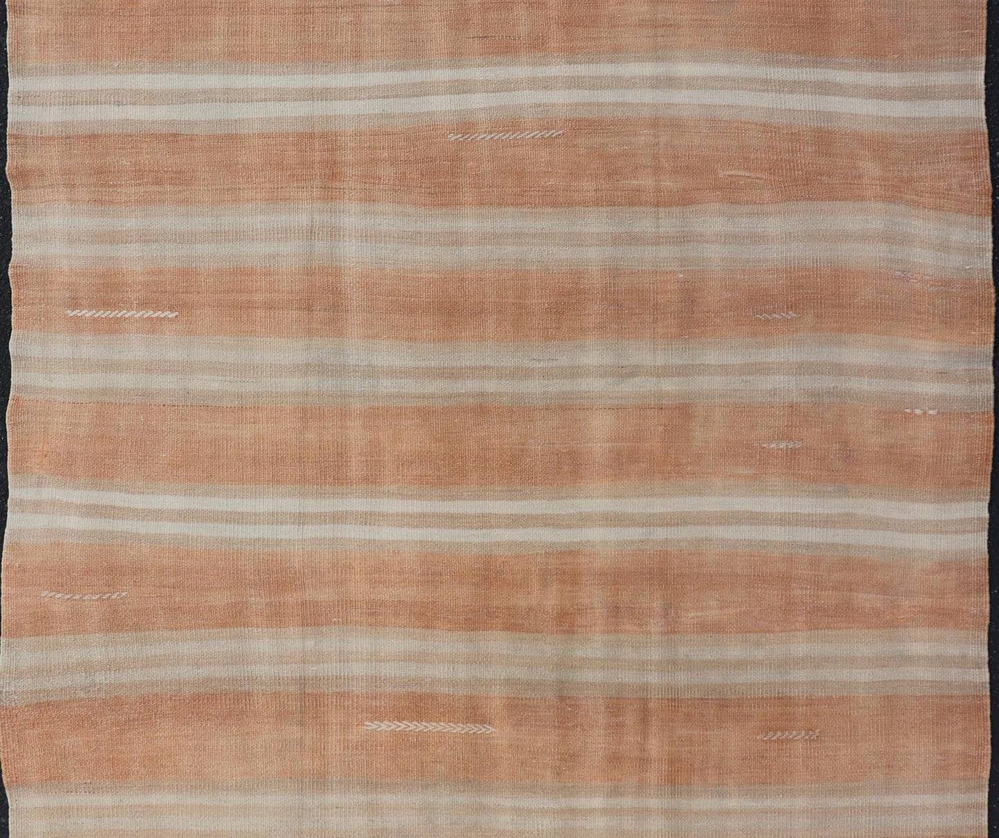 Warm Earth Tone Turkish Vintage Kilim Rug - Keivan Woven ArtsEN - 15879Rug