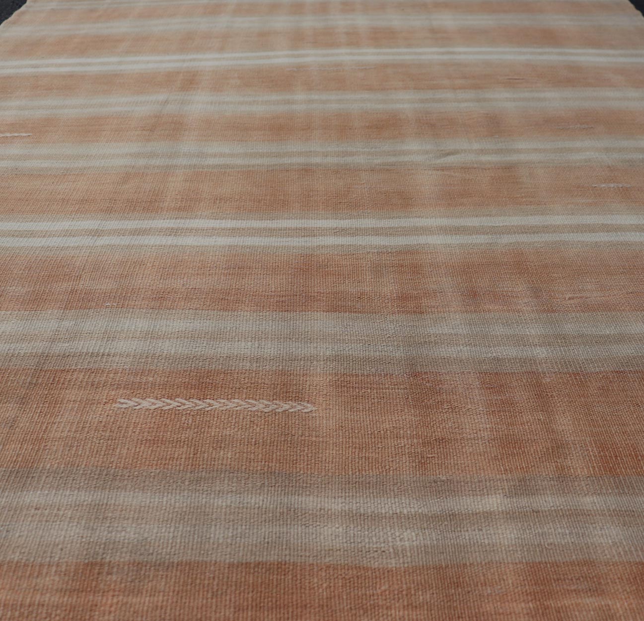 Warm Earth Tone Turkish Vintage Kilim Rug - Keivan Woven ArtsEN - 15879Rug