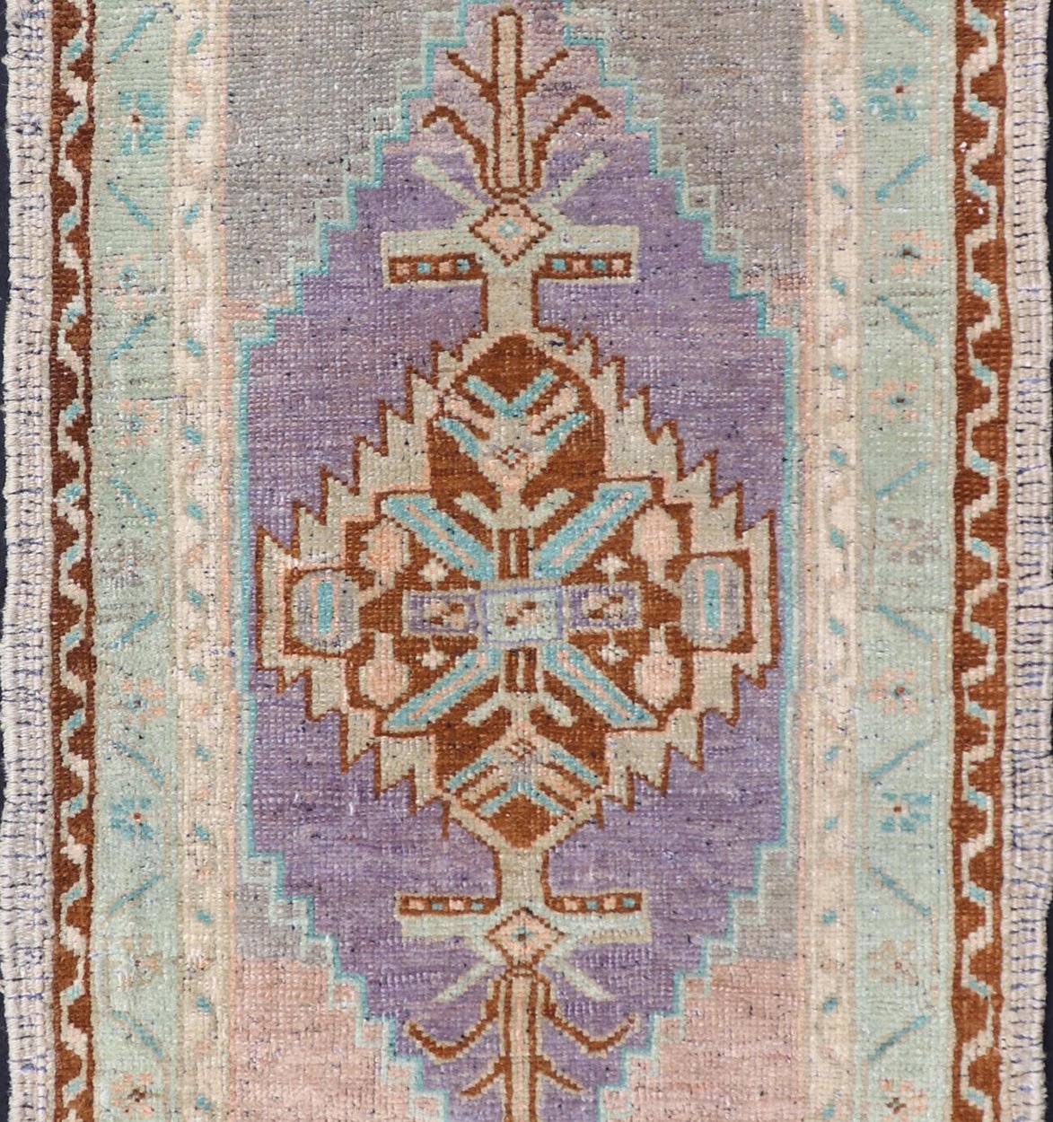 Vintage Turkish Oushak Rug with All - Over Sub - Geometric Medallion Design Vintage Turkish Oushak Rug with All - Over Sub - Geometric Medallion Design Keivan Woven Arts / rug EN - 15929, country of origin / type: Turkey / Oushak, circa 1950, Turkish Ous... - Keivan Woven ArtsEN - 15929 - 24151Rug